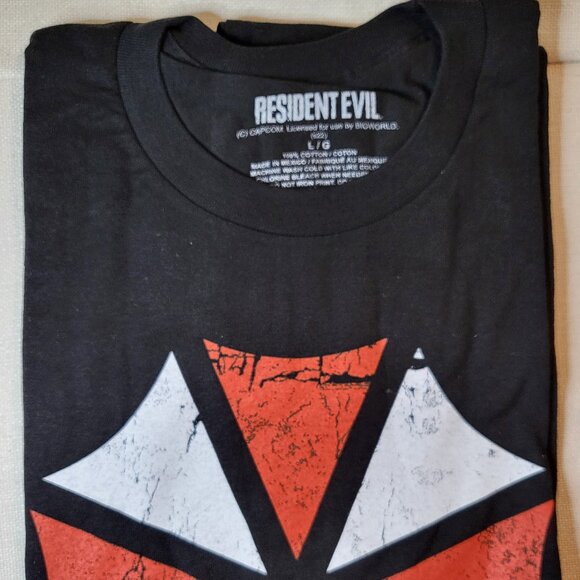 Resident Evil Umbrella Men's Black Cotton T-Shirt - Size L - Picture 3 of 5